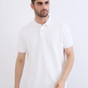 white slim fit casual t shirt for men