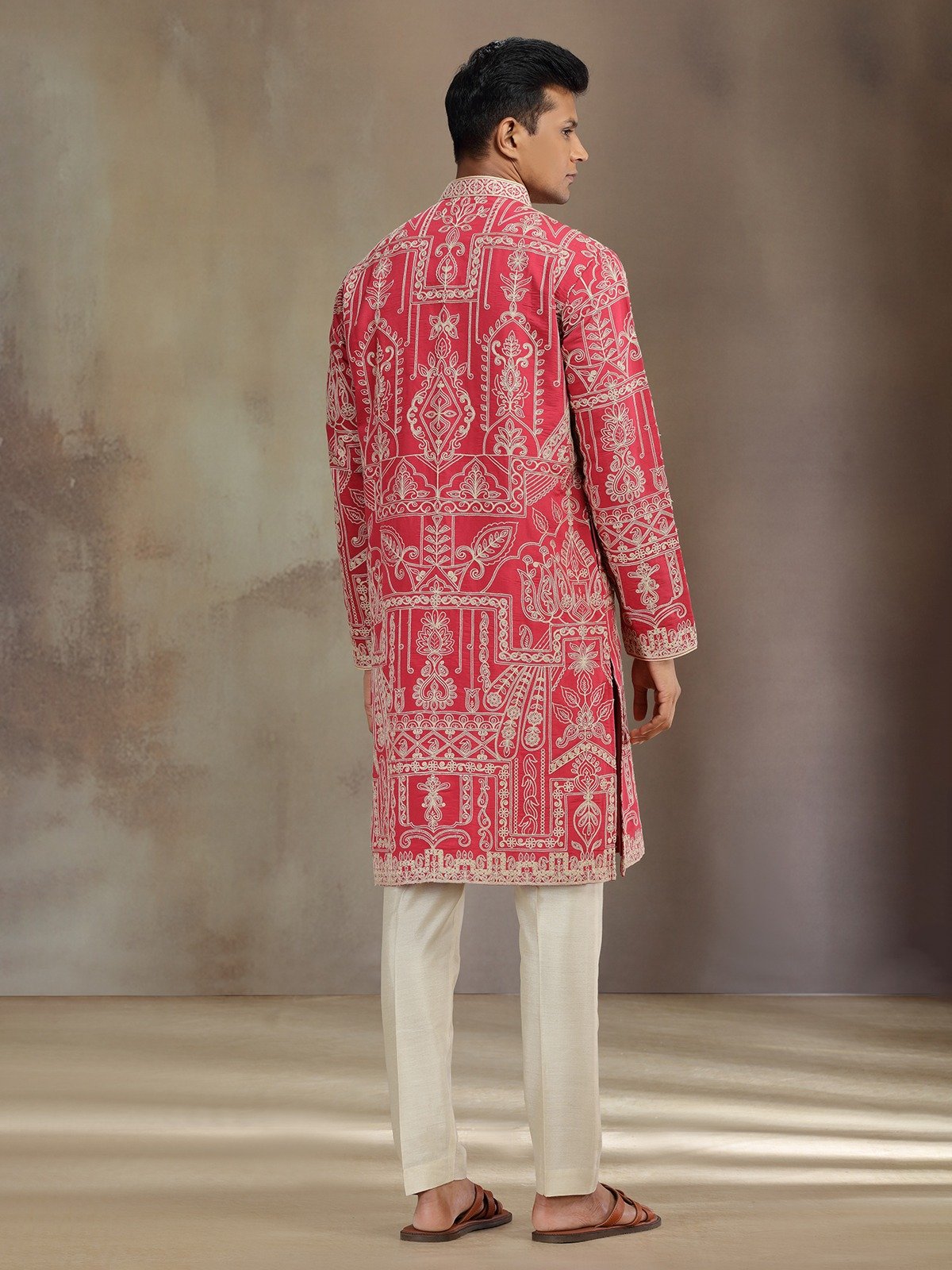 red premium silk kurta suit with thread work red premium silk kurta suit with thread work